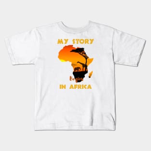 Story Begins In Africa Pride African Kids T-Shirt